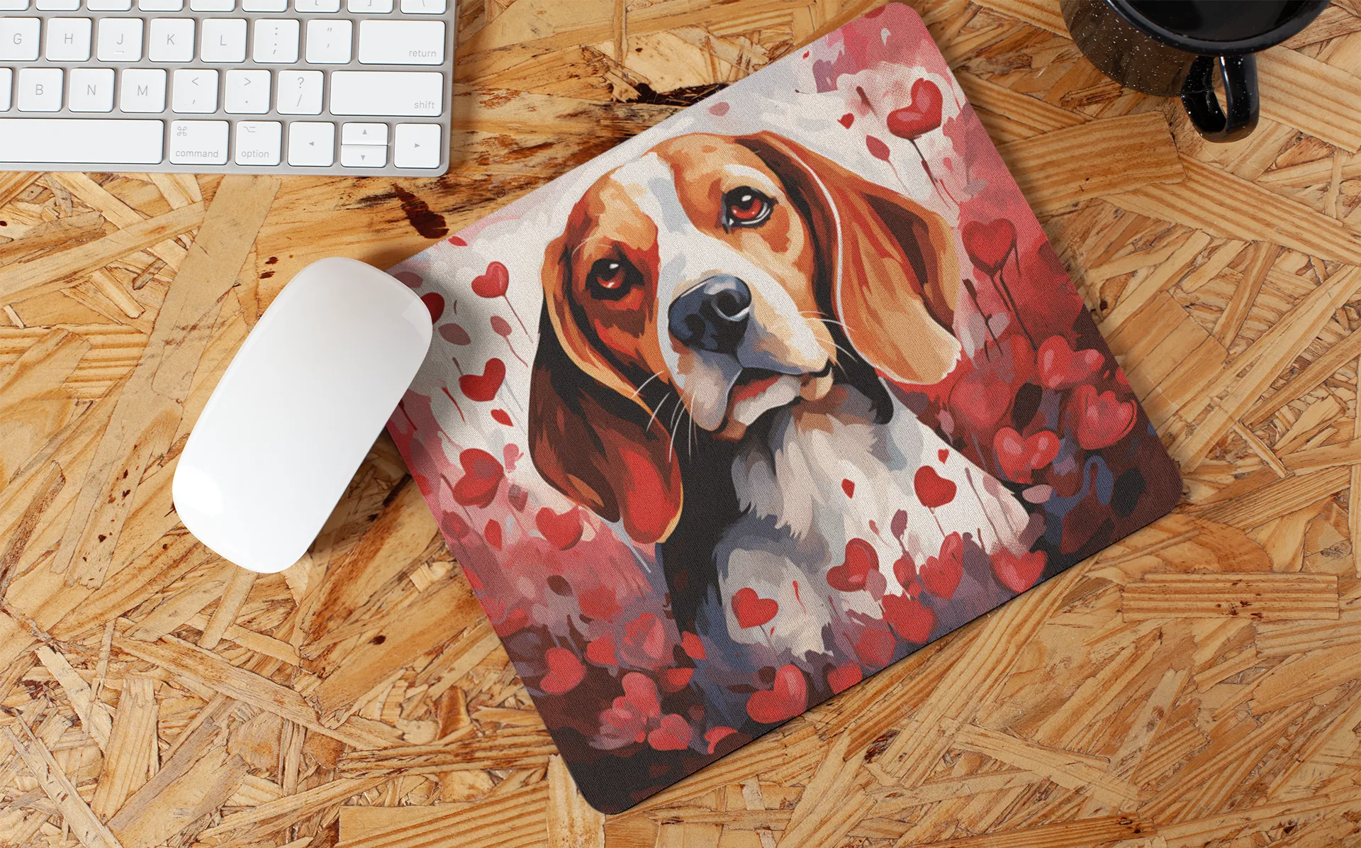 "Sweet Valentine Dog" Mouse Pads