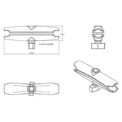 RAM Mounts Double Socket Arm - Large