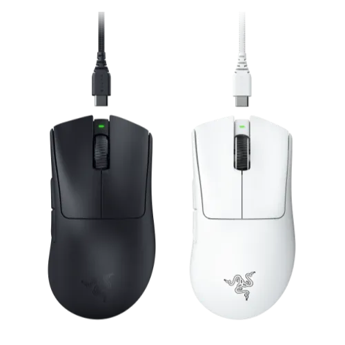 Razer DeathAdder V3 Pro | 63gram Lightweight Ergo Wireless Gaming Mouse (White)