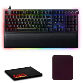 Razer Huntsman V2 Pro Analog Optical Gaming Keyboard with Mouse Pad Bundle