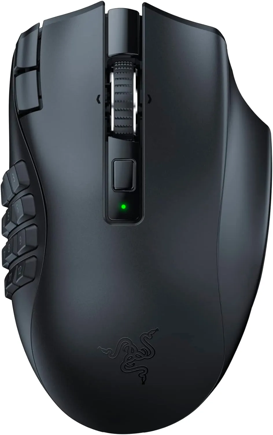 Razer Naga V2 HyperSpeed Wireless MMO Gaming Mouse Ergonomic, 19 Programmable Buttons, Black