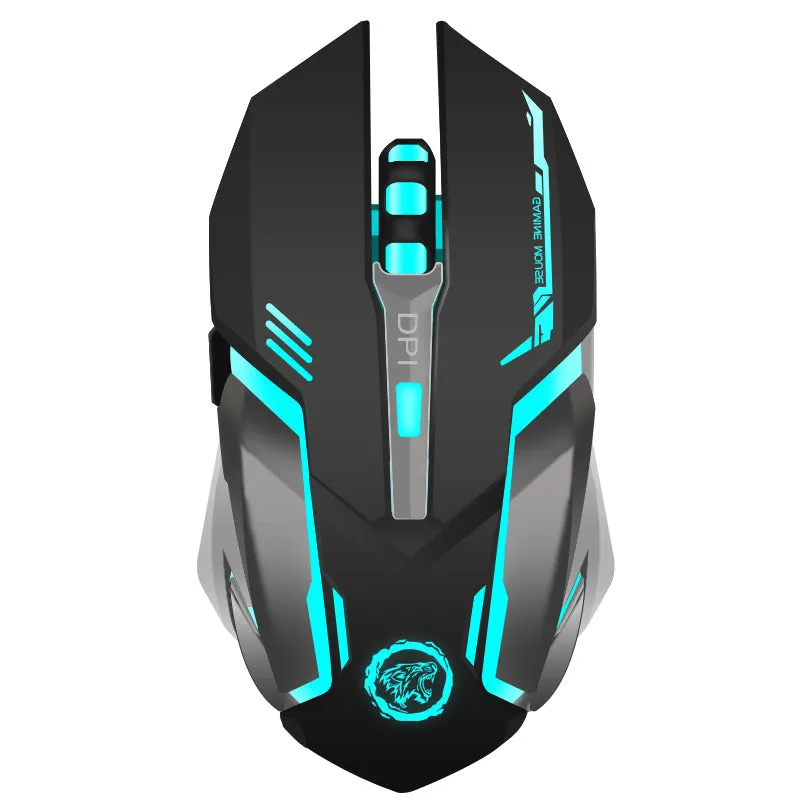 Rechargeable Wireless Gaming Mouse 7-color Backlight Breath Comfort Gamer Mice for Computer Desktop Laptop NoteBook PC