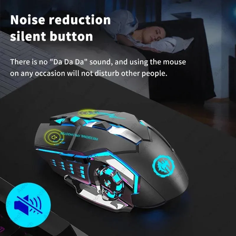 Rechargeable Wireless Mouse Gaming Computer