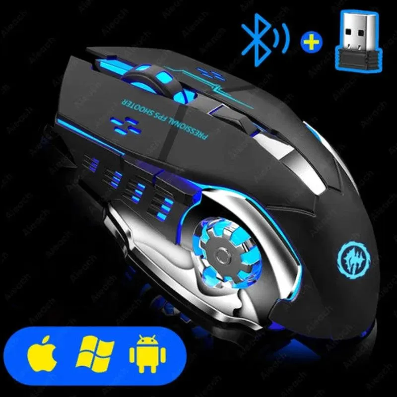 Rechargeable Wireless Mouse Gaming Computer