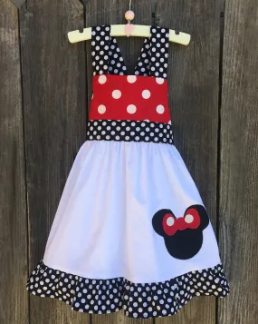 Red White Polka Dot Minnie Mouse Dress