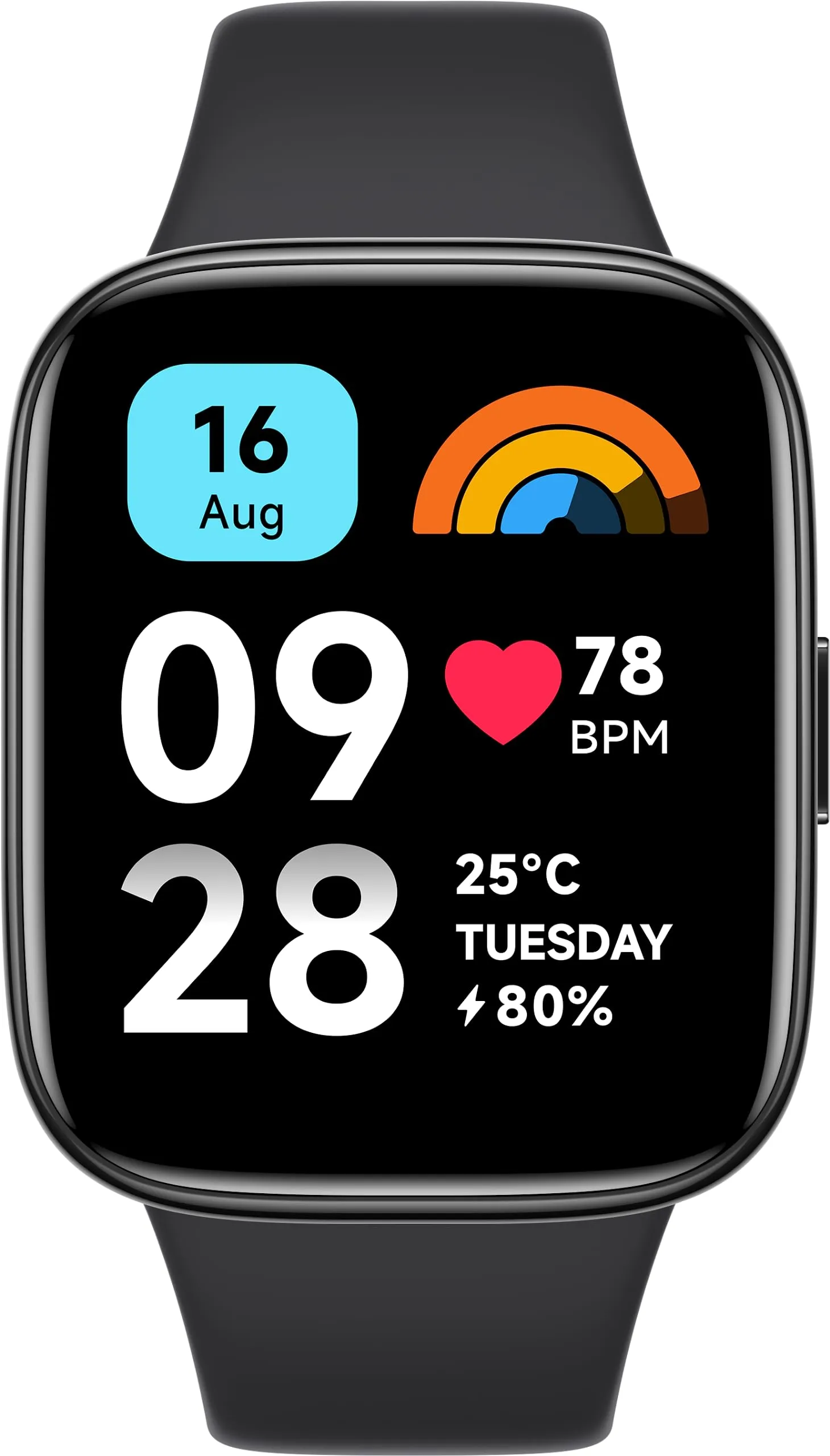 Redmi Smart Watch 3 Active Black| 1.83 Inch Big LCD Display, 5ATM Water Resistant, 12 Days Battery Life, GPS, 100  Workout Mode, Heart Rate Monitor, Full Scale Fitness Tracking