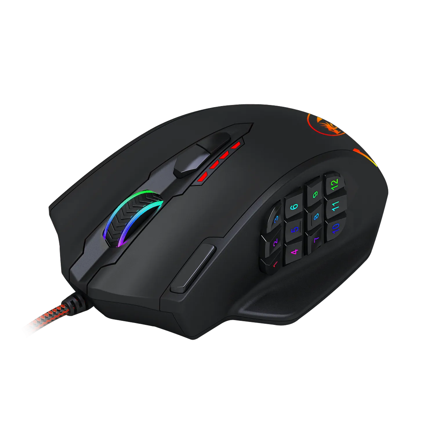 Redragon Impact 12400Dpi Mmo Gaming Mouse - Black