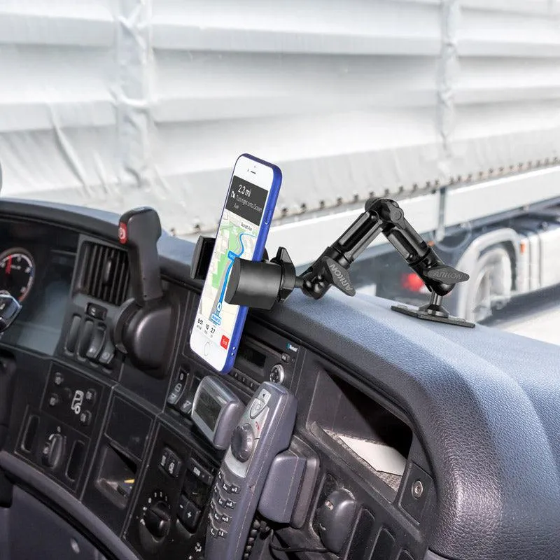 RoadVise Heavy-Duty Multi-Angle Phone Mount - 4-Hole AMPS Compatible