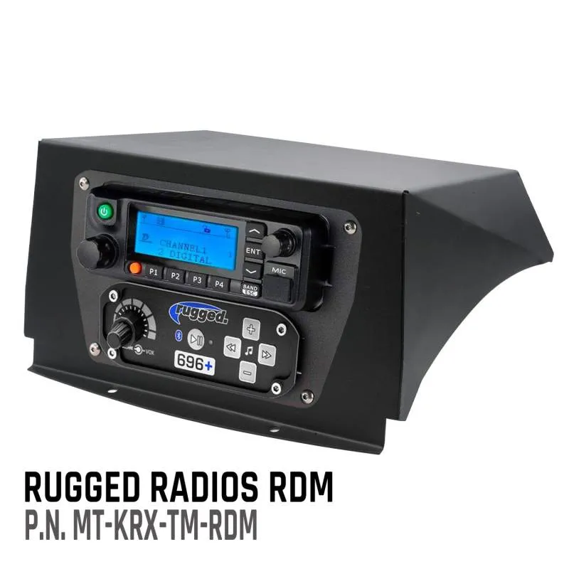 Rugged Radios Kawasaki KRX Multi-Mount Kit - Top Mount - for Rugged Radios UTV Intercoms and Radios - Kenwood TK7360