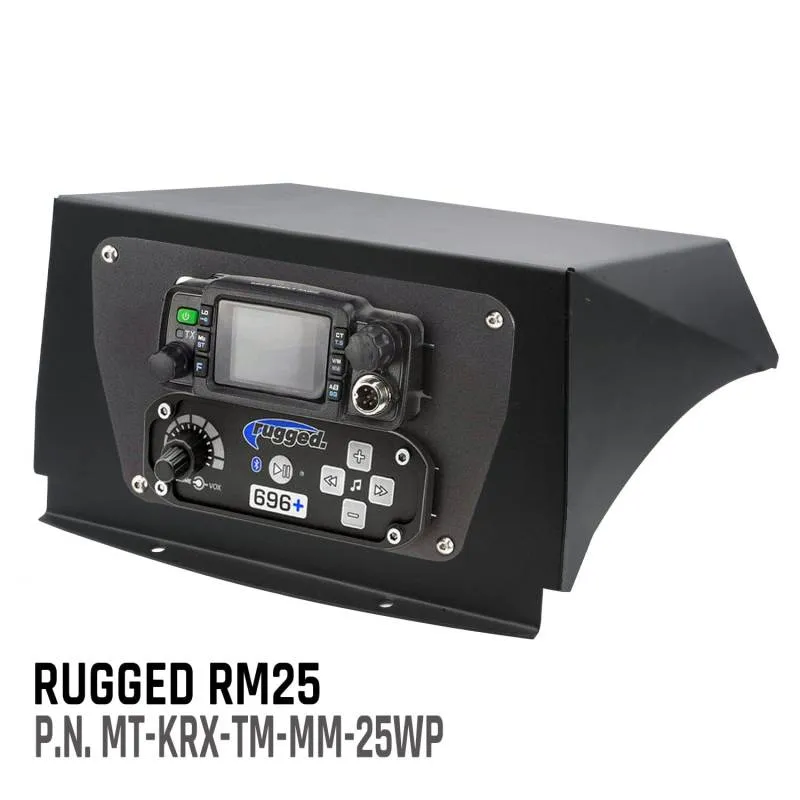 Rugged Radios Kawasaki KRX Multi-Mount Kit - Top Mount - for Rugged Radios UTV Intercoms and Radios - Kenwood TK7360