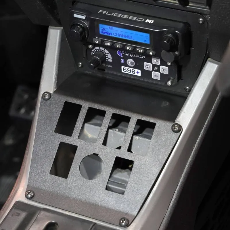 Rugged Radios Lower Accessory Panel - Switch Pros 8 - Polaris RZR PRO XP/RZR Turbo R/RZR PRO R Dash Mount Radio/Intercom