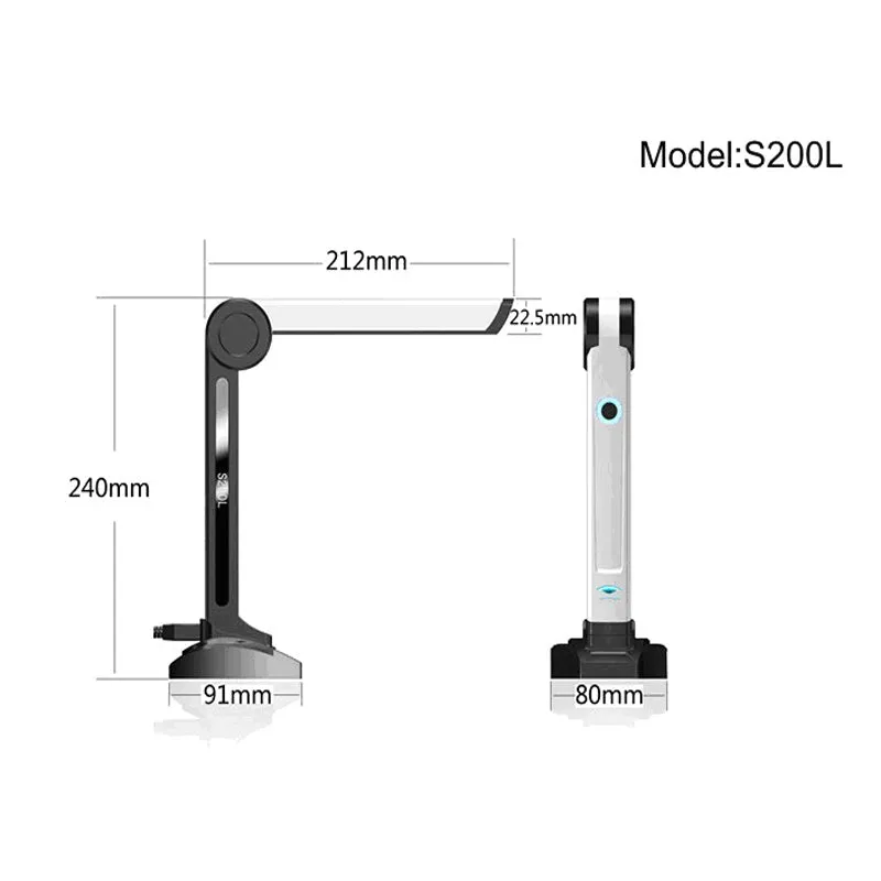 S200L High Speed Portable Document Scanner with 2MP Camera & A4 Size Scanning 180 languages OCR