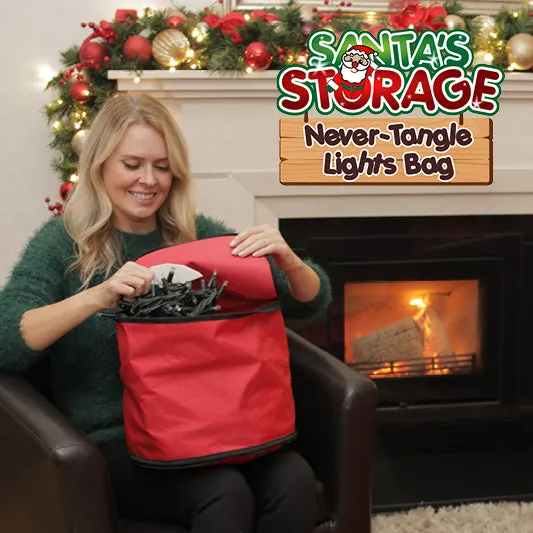 Santa's Storage Never Tangle Lights Bag