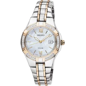 Seiko Diamonds SUT068 Mother-of-pearl Dial 5 ATM Water Resistant Solar 27.0mm Women's Watch