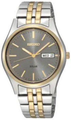 Seiko Mens Solar Two Tone Bracelet Watch