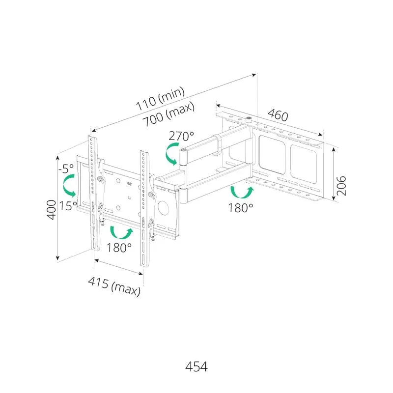 SIH-454 Premium 4 Way TV Mount