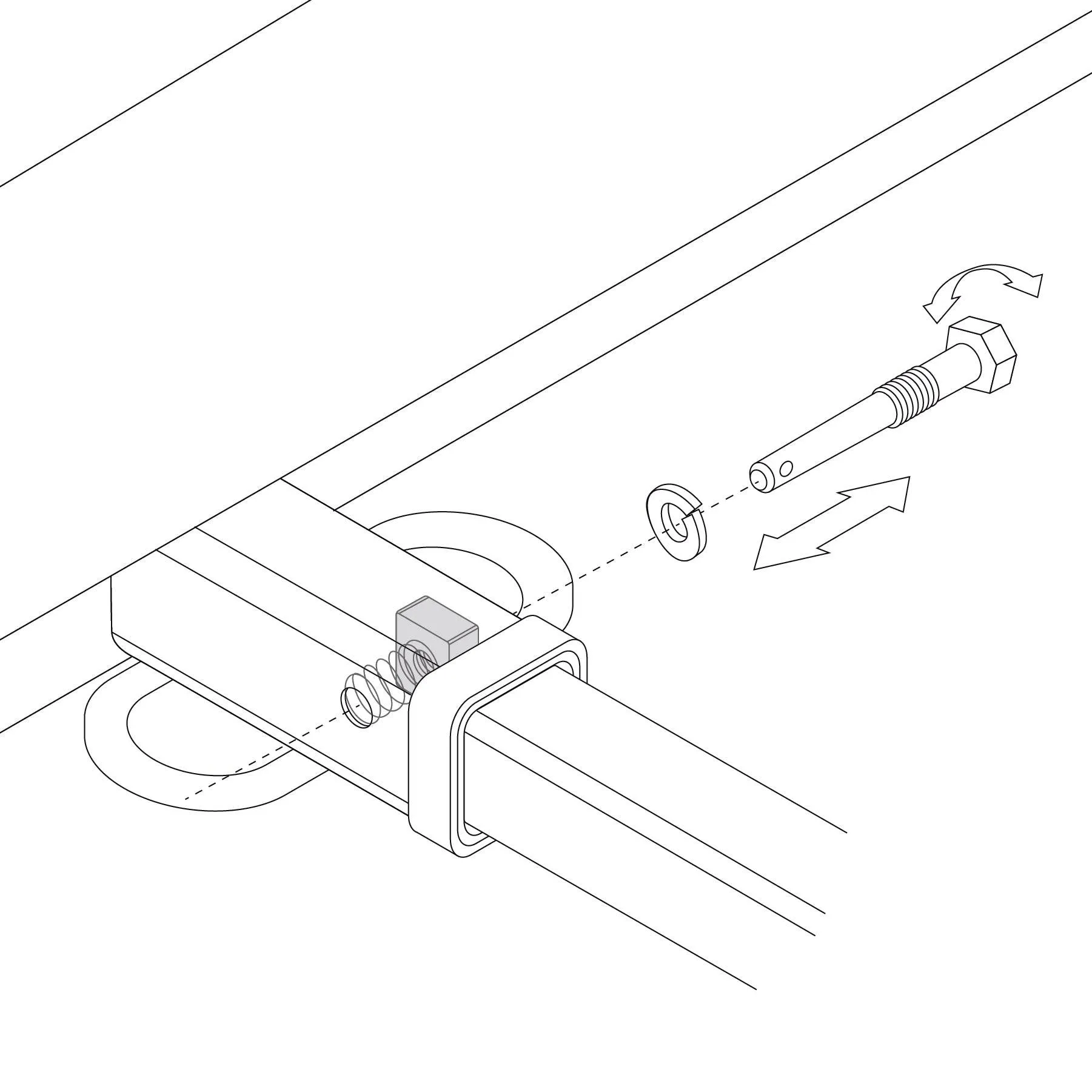 Silent Hitch Pin®: 1/2'' Lockable for 1.25'' Hitches