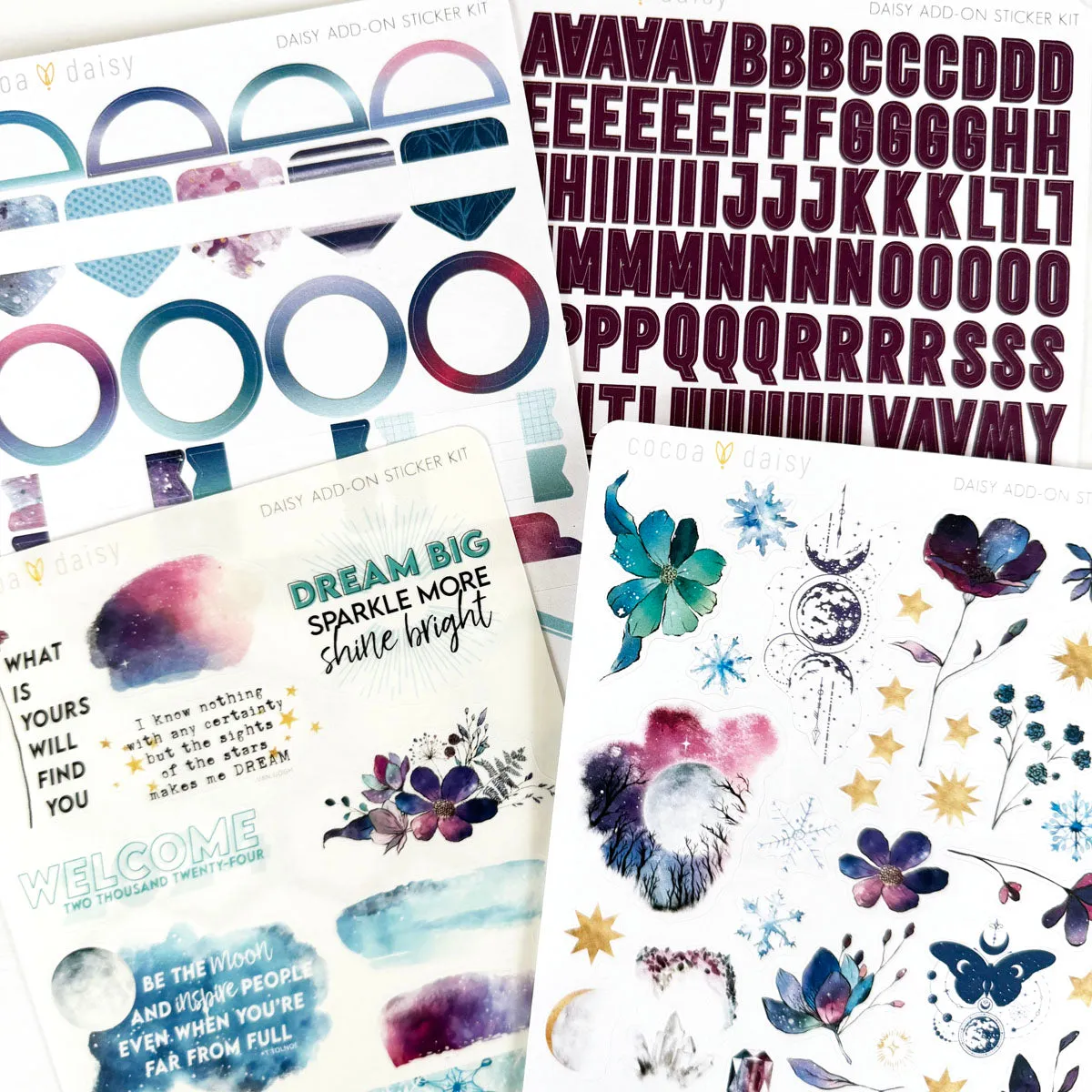 Silent Moon Daisy Add On Sticker Kit January 2024