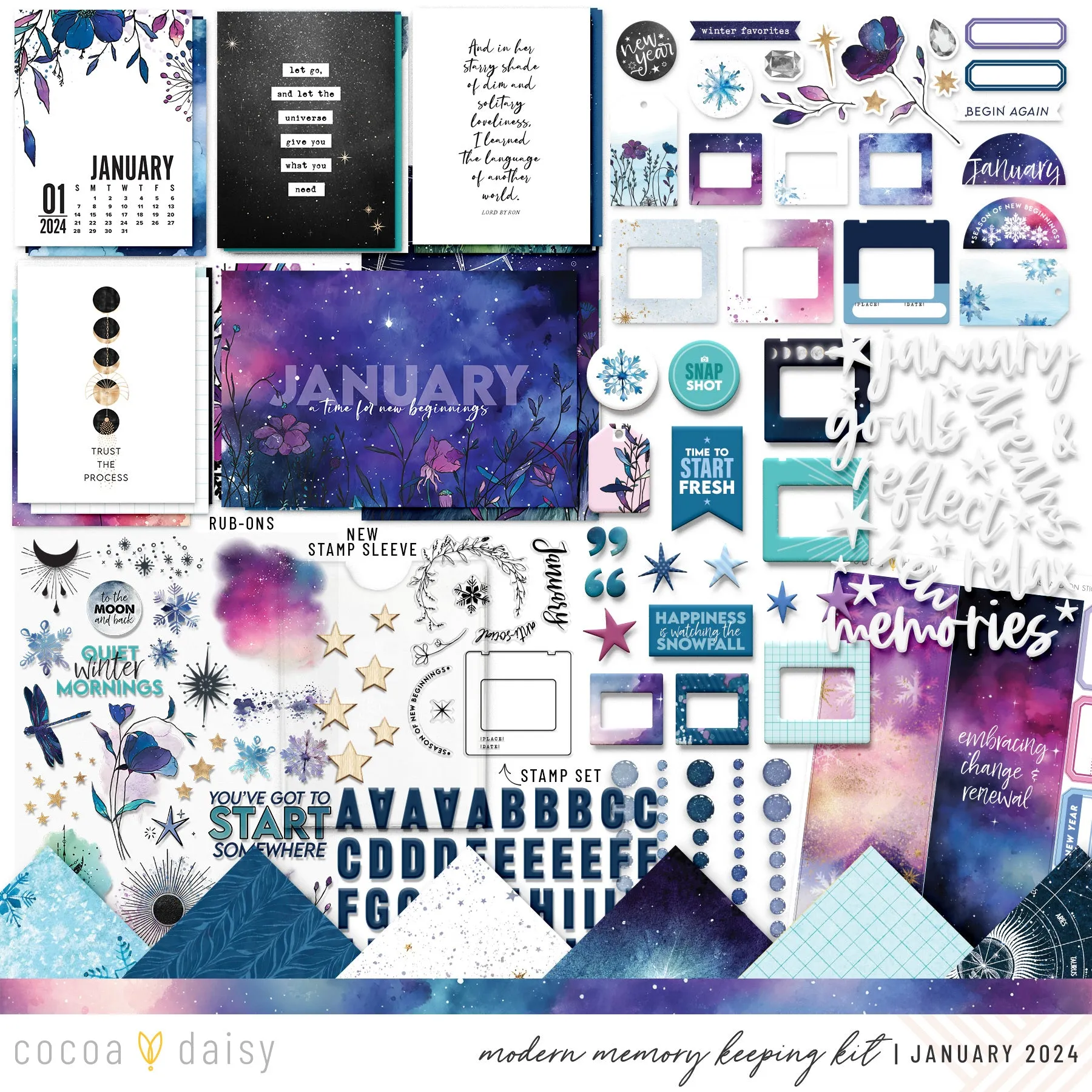 Silent Moon Modern Memory Keeping kit  January 2024