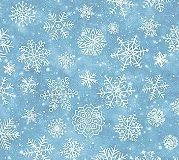 Silent Night - Blue Snowflakes