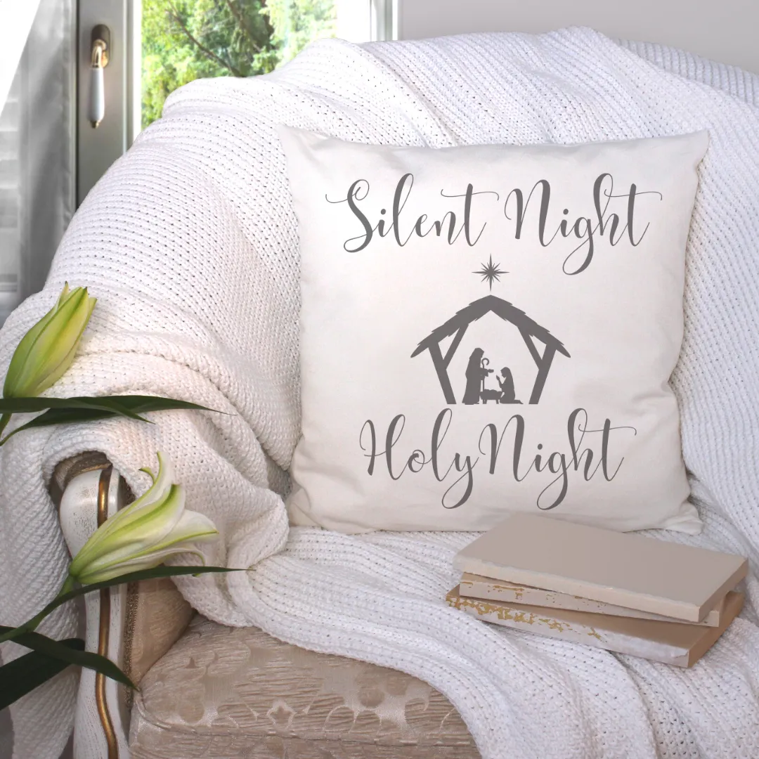 Silent Night Pillow Cover