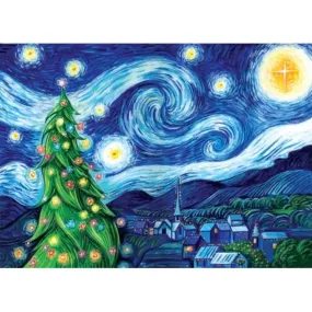 Silent Night Starry Night Boxed Christmas Cards