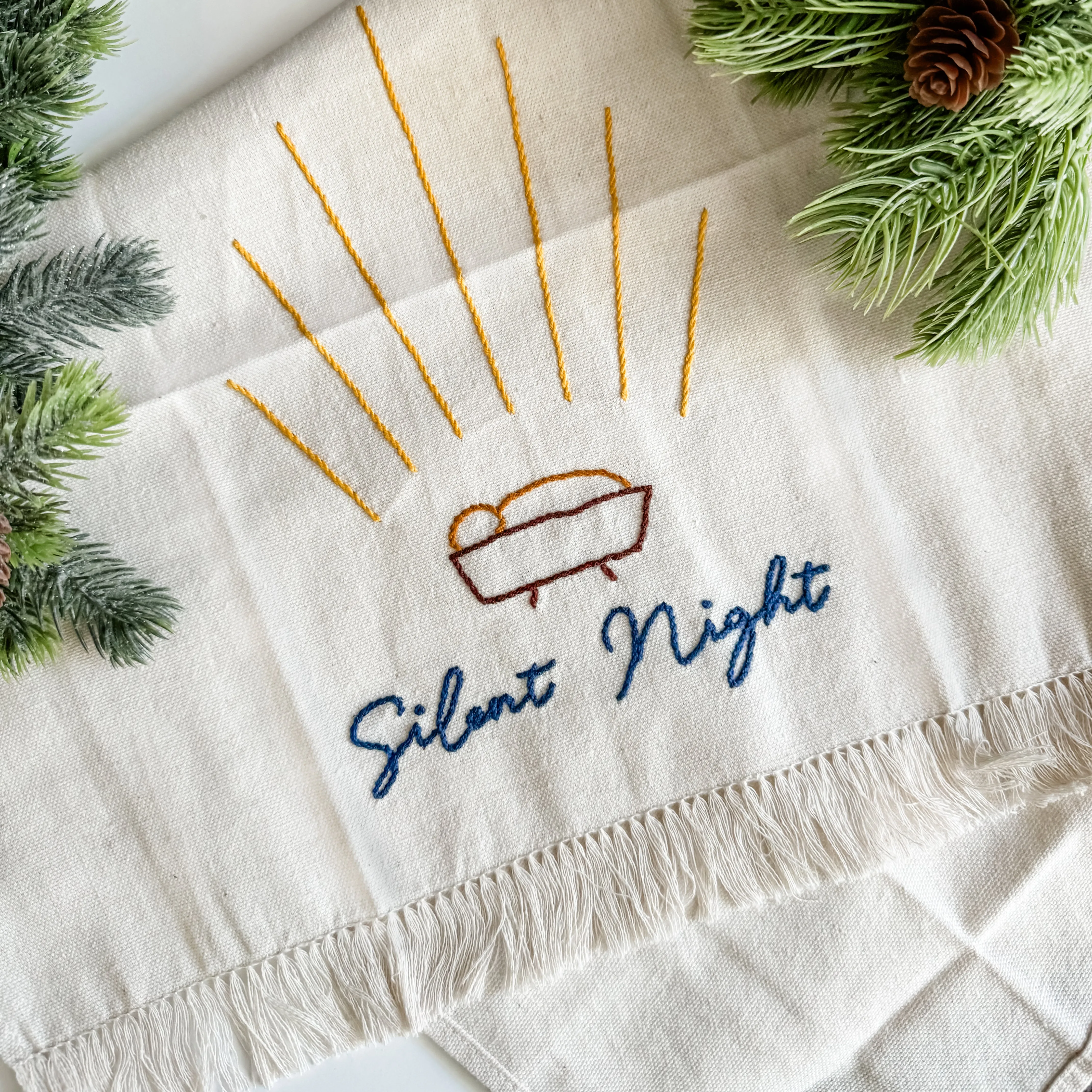 Silent Night Tea Towel