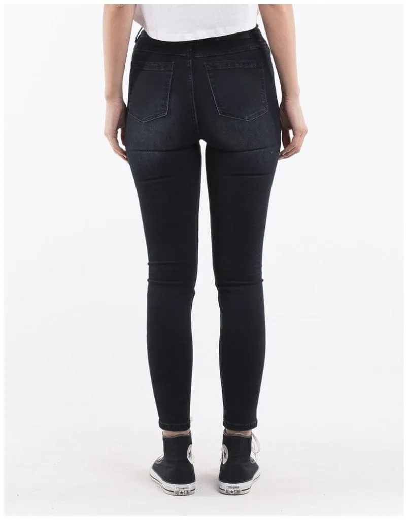 Silent Theory Vice Skinny Jean High Rise - PETROL