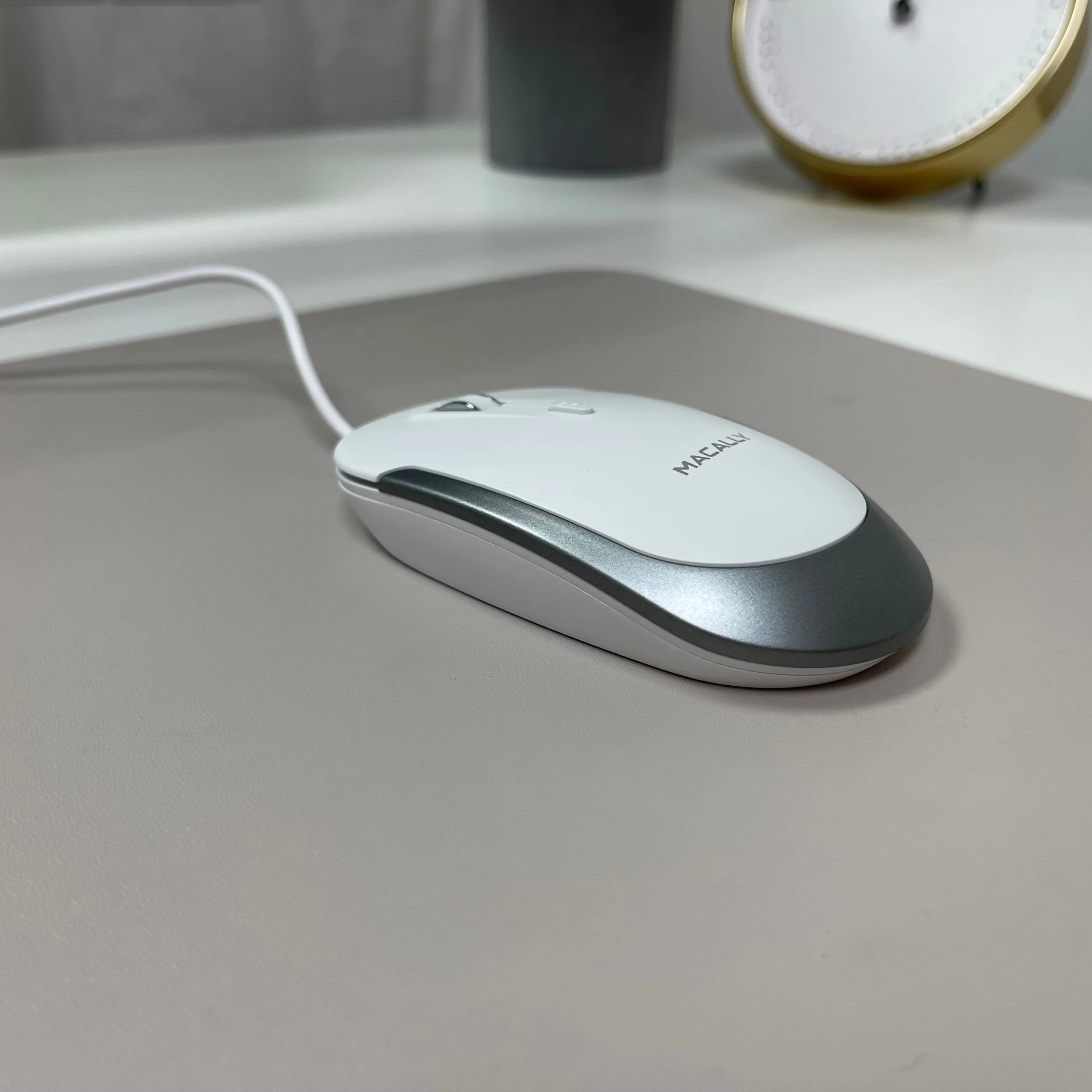 Silent USB Wired Mouse for Mac and PC (Aluminum)