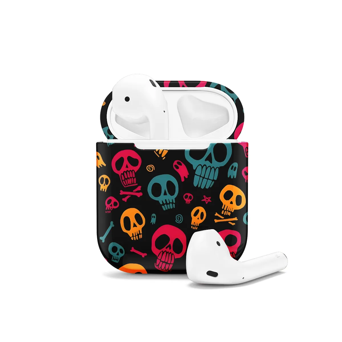 Skull Colorful Heads AirPods Case AirPods Pro AirPods Pro 2 AirPods 3 AirPods 2 Glossy 1491