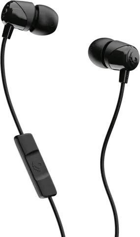 Skullcandy Jib In-Ear Wired Earbuds with Microphone, Compatible with Bluetooth Devices & Computers - Black