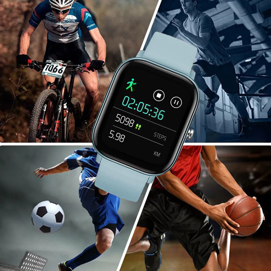 SOGA 2X Waterproof Fitness Smart Wrist Watch Heart Rate Monitor Tracker P8 Blue