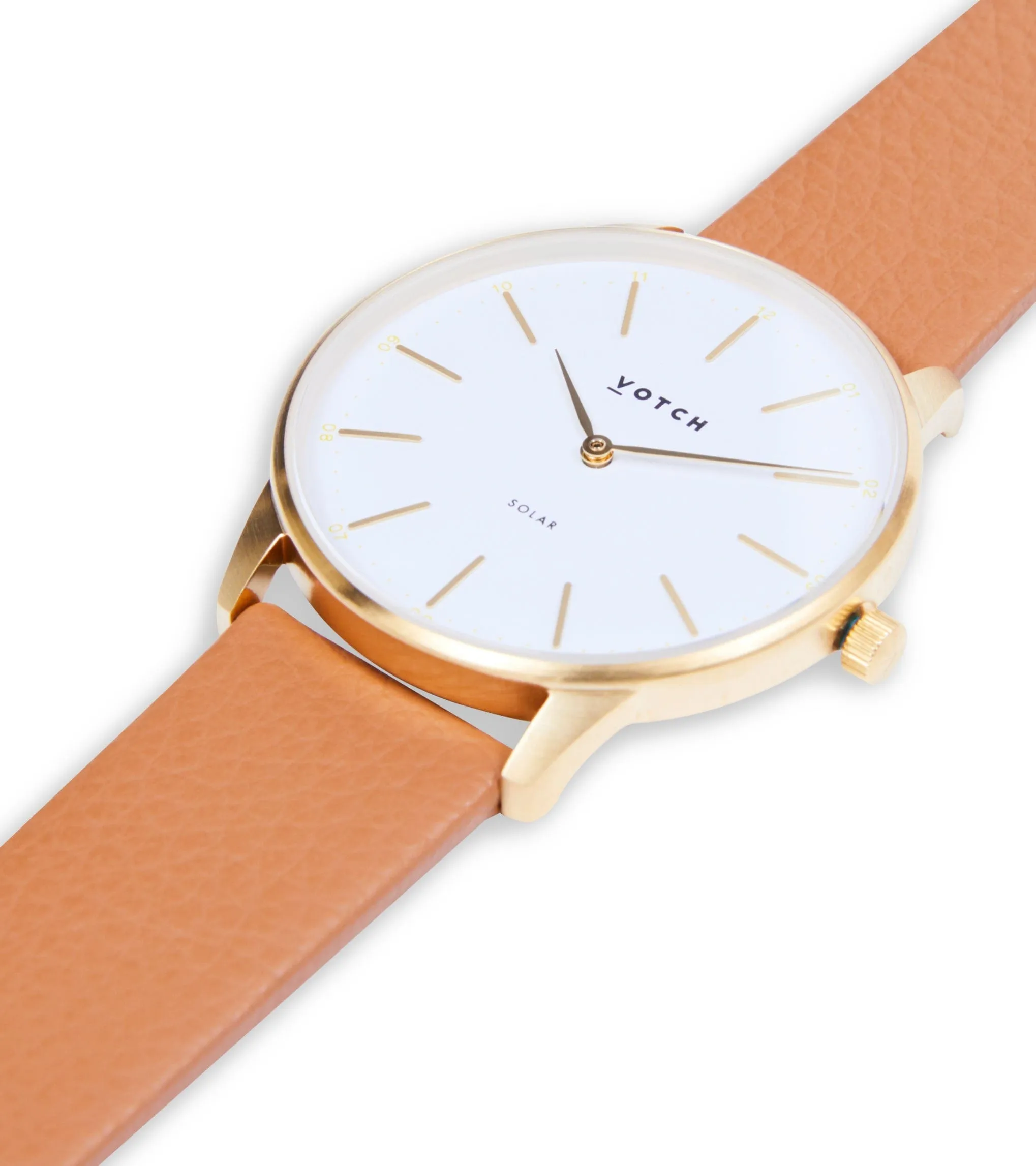 Solar Classic Appleskin Vegan Leather Watch | Gold & Tan Watch