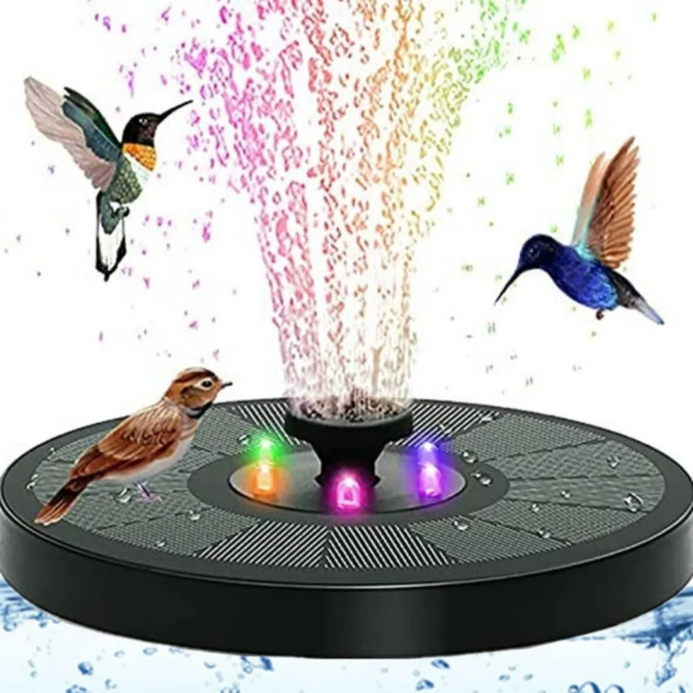 Solar Garden Water Fountain With LED Light