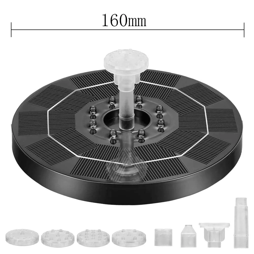 Solar Garden Water Fountain With LED Light