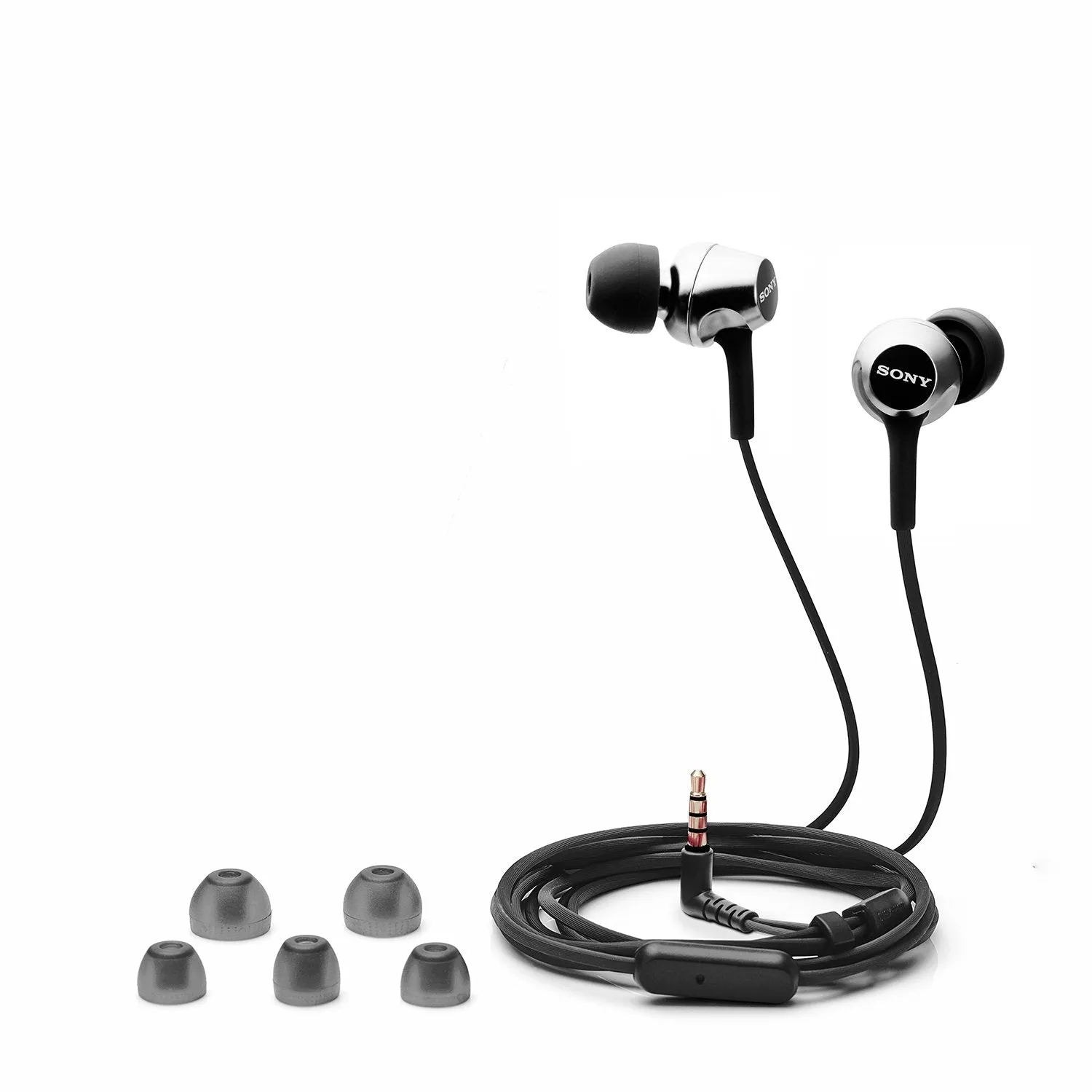 Sony MDR-EX255AP in-Ear Wired Headphones with Mic (Black)