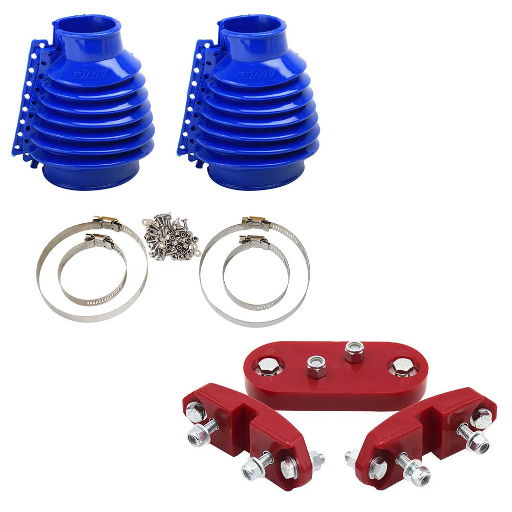 SPA TURBO Rear Swing Axle Boots Pair - Blue   Urethane Transmission Mount Kit for VW BUG/Beetle/Buggy/Baja