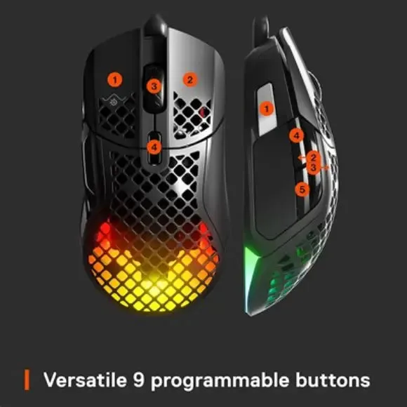 SteelSeries Aerox 5 Ultralight Multi-Genre Gaming Mouse (62401)