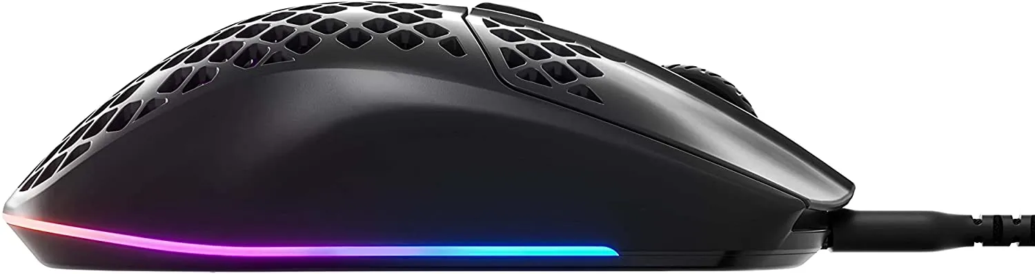 SteelSeries Mouse Aerox 3 Wired 2022 - Super Light Gaming Mouse - 8,500 CPI TrueMove Core Optical Sensor - Ultra-Lightweight 59g Water Resistant Design - Universal USB-C connectivity - Onyx