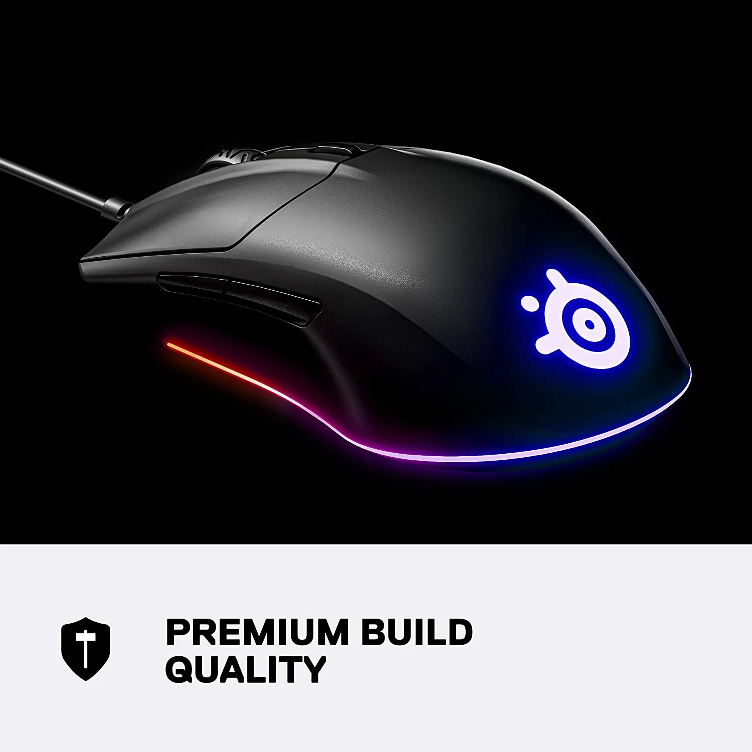 SteelSeries Mouse Rival 3 Gaming Mouse - 8,500 CPI TrueMove Core Optical Sensor - 6 Programmable Buttons - Split Trigger Buttons - Brilliant Prism RGB Lighting