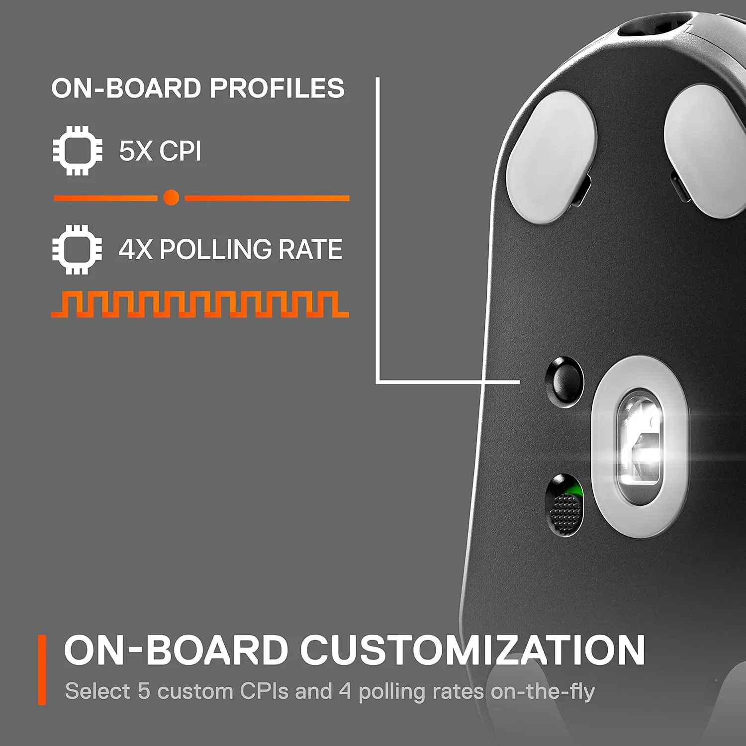 SteelSeries Prime Mini Wired / Wireless Precision Esports Mouse in a Small, Light Form Factor with Prestige OM Switch