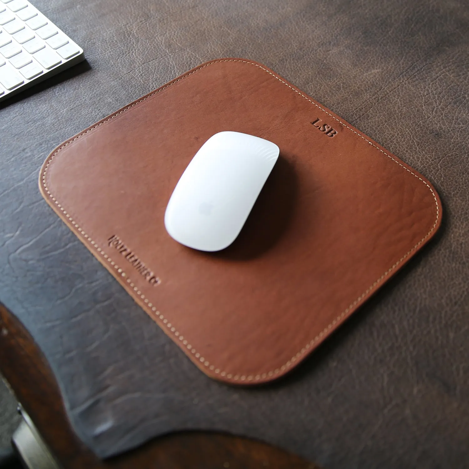 The Architect Personalized Fine Leather Mouse Pad Mousepad Office Accessories