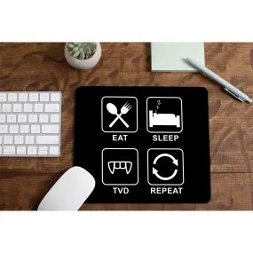 The Vampire Diaries Mousepad - Eat Sleep TVD Repeat