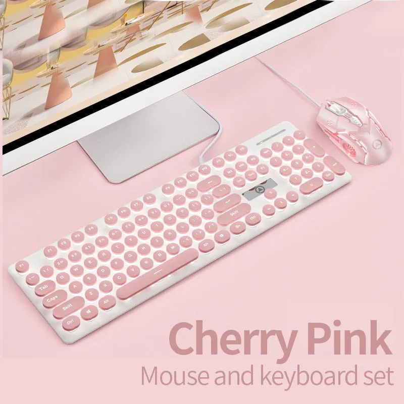 Three-Piece Punk Gaming Keyboard, Mouse and Headphone Set