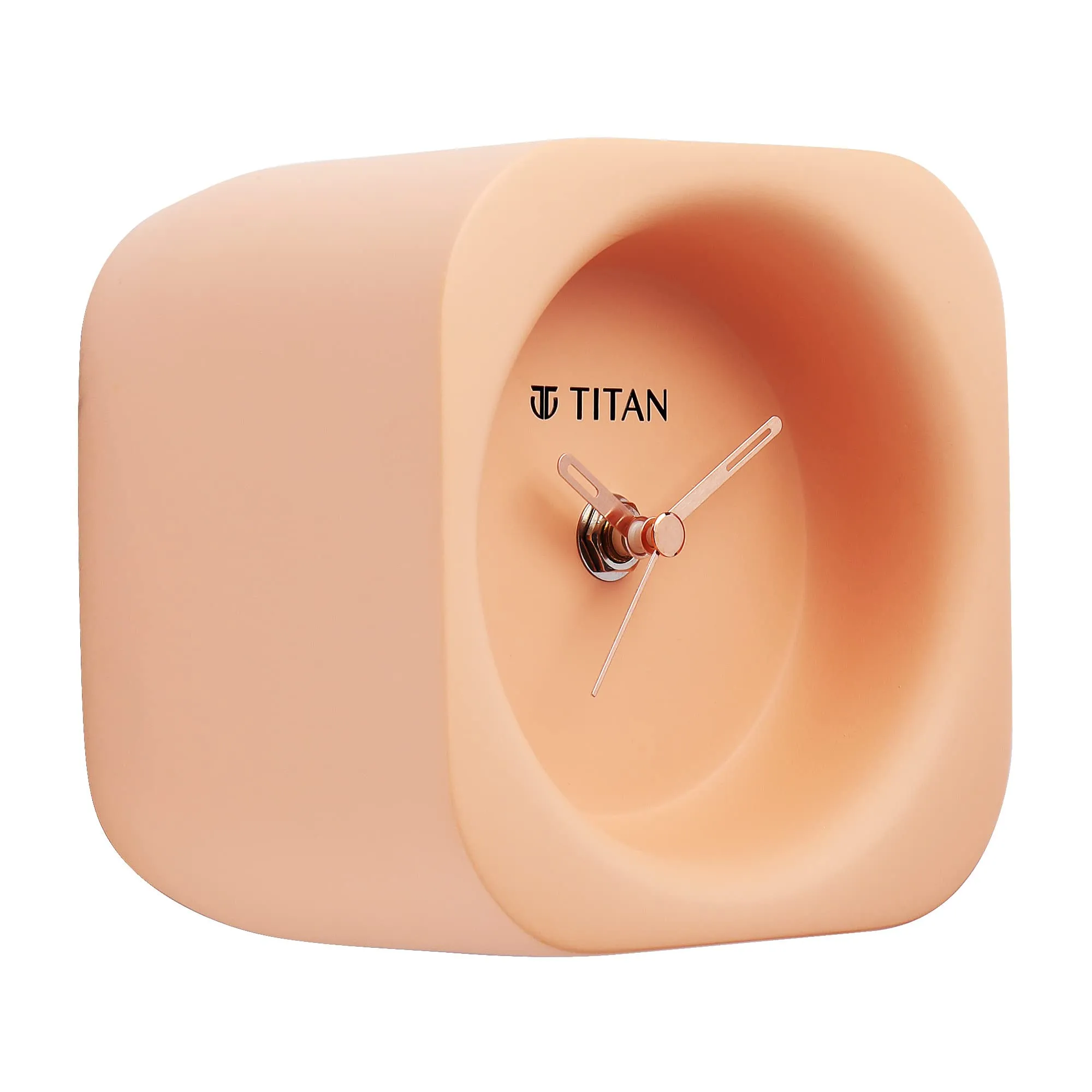 Titan Contemporary Pink Table Clock