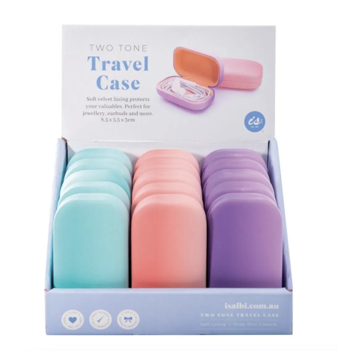 Travel Case - Two Tone Colours Assorted