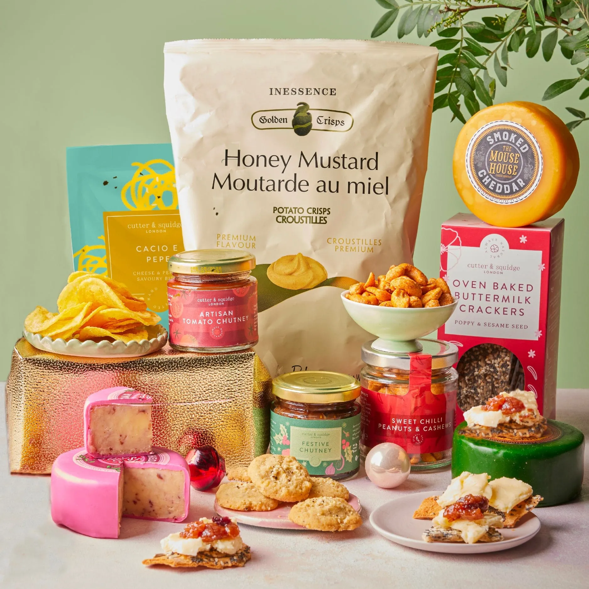 Trio of Cheese & Cracker Christmas Hamper