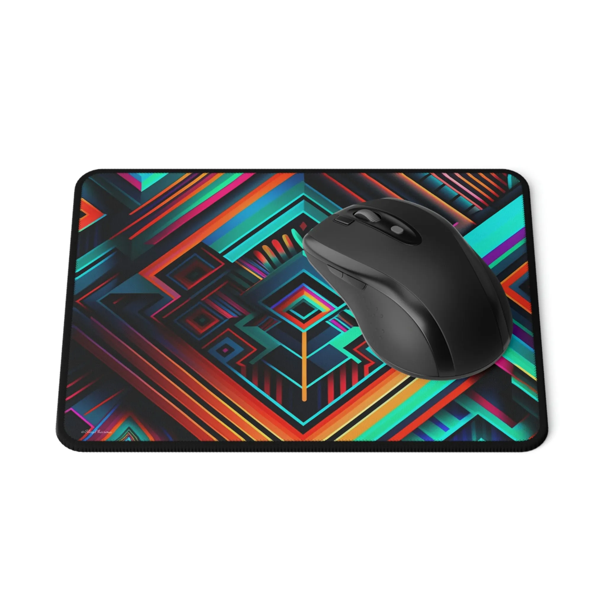 Trippy Geometric Pattern Mouse Pad