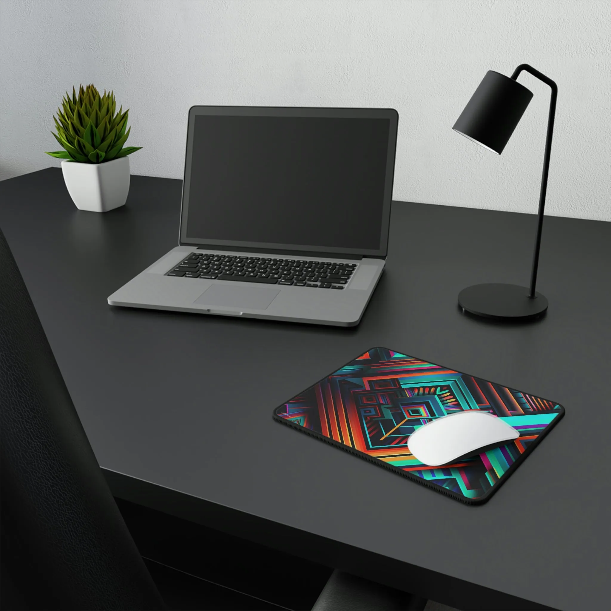 Trippy Geometric Pattern Mouse Pad