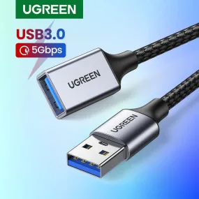 UGREEN USB Extension Cable USB 3.0 Extender Cord Type A  Male to Female Data Transfer Lead for Playstation Flash Drive USB 2.0